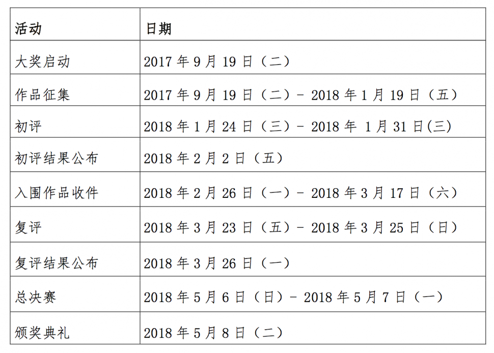 日程安排